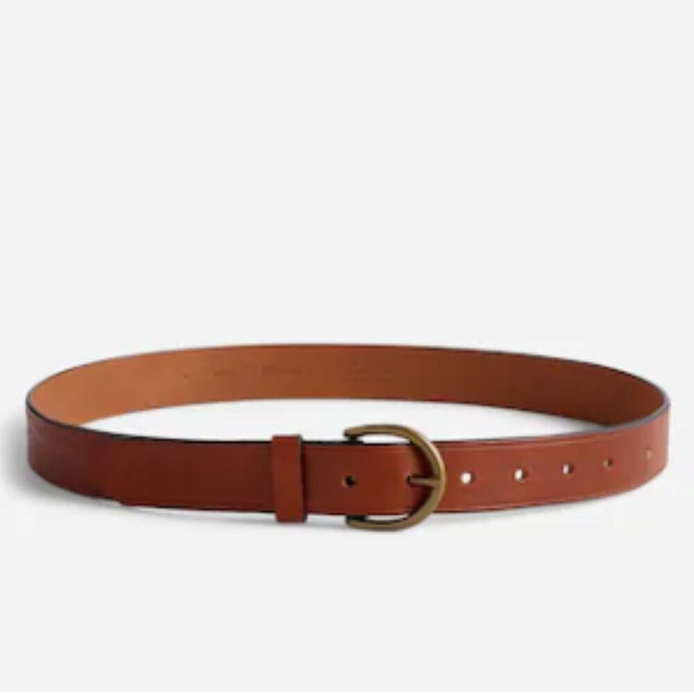 Madewell Medium Perfect Leather Belt Pecan Brown Size Small